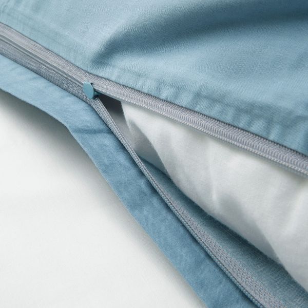 Пододеяльник и наволочка, орнамент «бананы» синий 150x200/50x70 см IKEA VÄNKRETS ВЭНКРЕТС 705.047.09 - фото 4