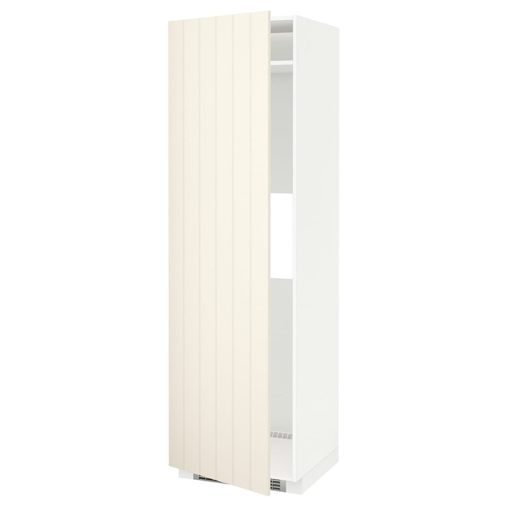 Высокий шкаф для холодильника или морозильника, с дверц, белый/Хитарп белый с оттенком 60x60x200 см IKEA METOD МЕТОД 892.264.49 - схема-чертеж с размерами
