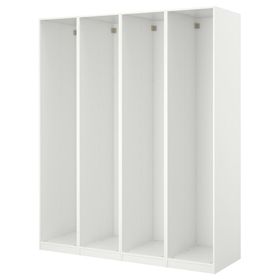 PAX 4 каркаса гардеробов - белый 200x35x201 см
