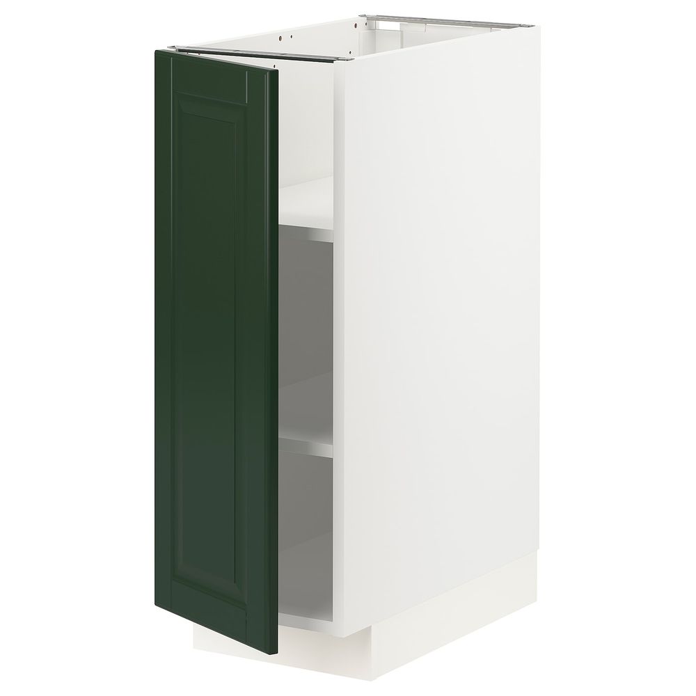 Напольный шкаф с полками, белый/Будбин темно-зеленый 30x60 см IKEA METOD МЕТОД 893.118.38 - фото 1