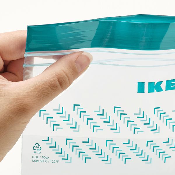 Пакет закрывающийся, бирюзовый/светлая бирюза IKEA ISTAD ИСТАД 903.749.57 - фото 4