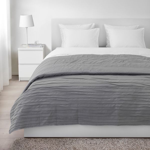 Покрывало, серый 260x250 см IKEA VEKETÅG ВЕКЕТОГ 503.928.83 - фото 2