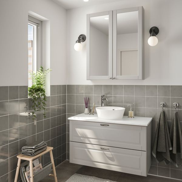 Комплект мебели для ванной, 5 предмета, 102 cm IKEA KATTEVIK КАТТЕВИК, GODMORGON ГОДМОРГОН, TOLKEN ТОЛКЕН 393.045.00 - фото 3