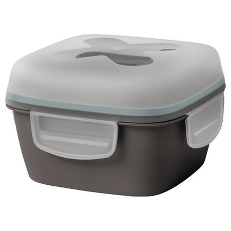 Контейнер для салата БЛАНДНИНГ, серый (17x17x11 см)