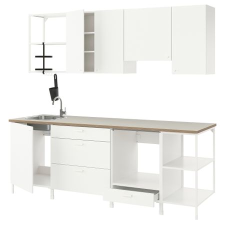 Кухня, 243x63.5x222 см, белый IKEA BEGIVENHET БЕГИВЕНХЕТ 693.380.75