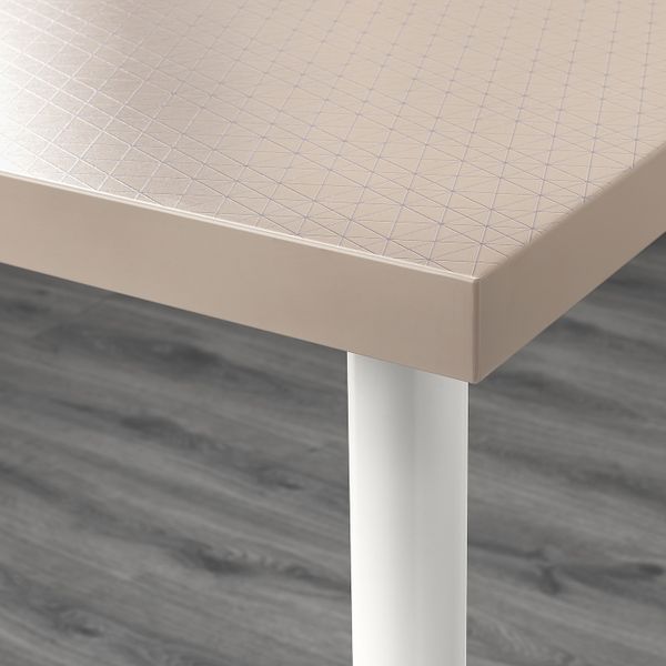 Стол, геометрический бежевый, белый, 120x60 см IKEA ЛИННМОН / АЛЕКС 092.791.49 - схема-чертеж с размерами