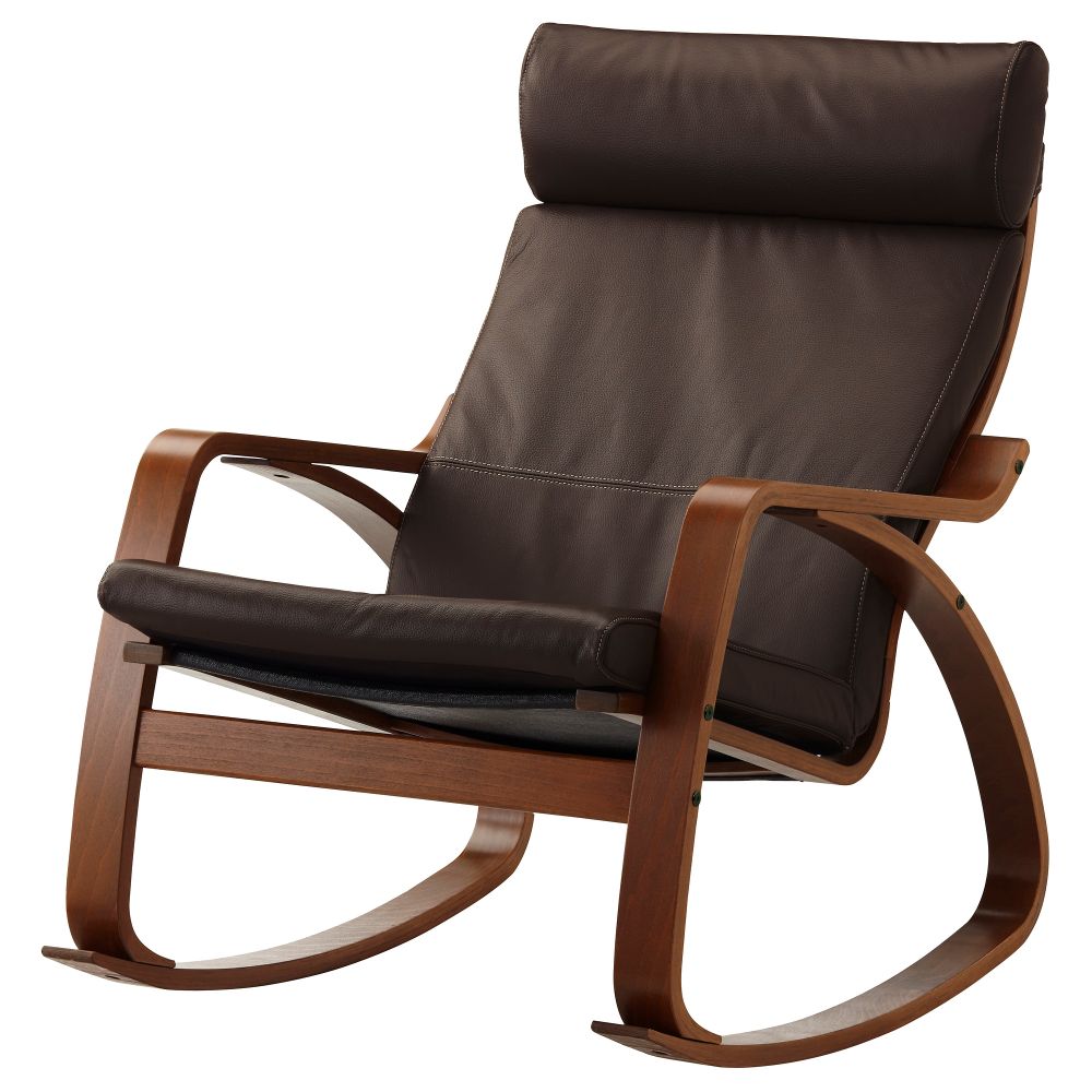 Кресло-качалка ПОЭНГ, классический коричневый, Робуст Глосе темно-коричневый - фото 1