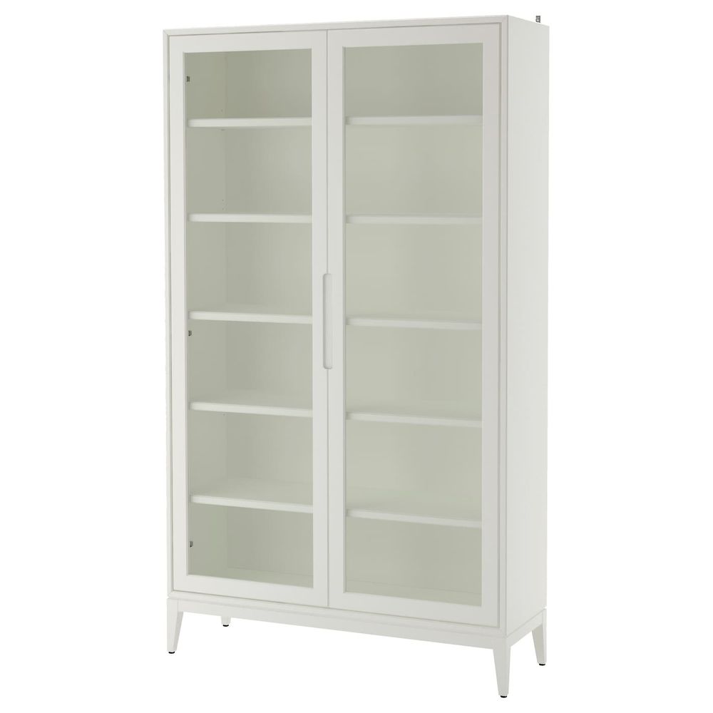 Шкаф-витрина, белый 118x203 см IKEA REGISSÖR РЕЖИССЁР 203.623.40 - фото 1
