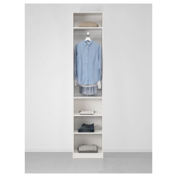 Гардероб ПАКС, белый, Тисседаль стекло (50x38x236 см) - фото 3