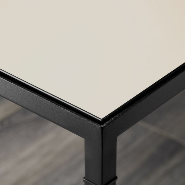 Журнальный стол/2-сторон столешница, черный/бежевый, 75x60x50 см IKEA НИБОДА 603.479.32 - фото 5