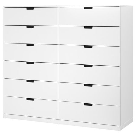 NORDLI Комод с 12 ящиками - белый 160x145 см