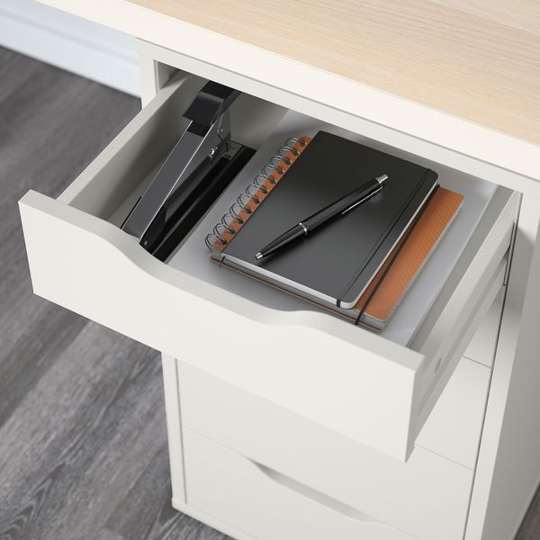 Стол, белый под беленый дуб/белый 150x75 см IKEA LINNMON ЛИННМОН / ALEX АЛЕКС 192.791.63 - фото 4