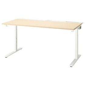 MITTZON Письменный стол - березовый шпон белый 160x80 см