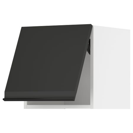 Навесной горизонтальный шкаф, белый, Upplöv матовый антрацит, 40x40 см IKEA METOD МЕТОД 494.938.64