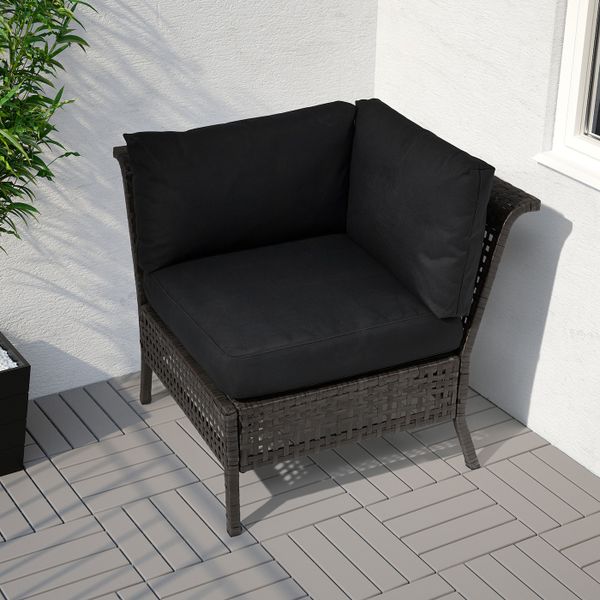 Садовая угловая секция, черно-коричневый IKEA KUNGSHOLMEN КУНГСХОЛЬМЕН 803.761.22 - фото 5