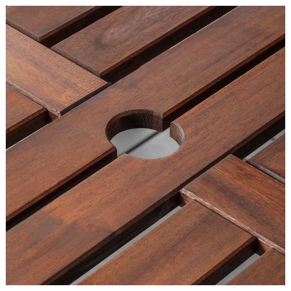 Стол + 6 кресел + скамья для сада ЭПЛАРО, коричневая морилка, Холло бежевый - фото 2