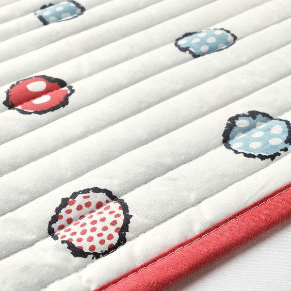 Одеяло/плед, белый, бирюзовый 90x90 см IKEA БУССИГ 104.487.83 - схема-чертеж с размерами