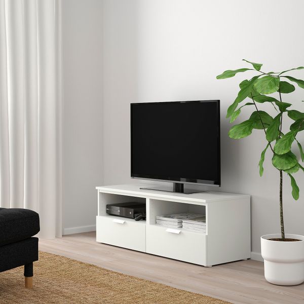 Тумба для ТВ с ящиками, белый/Фоннес белый 120x44x44 см IKEA PLATSA ПЛАТСА 393.978.58 - фото 2