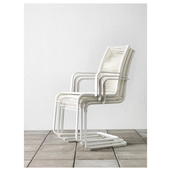 Садовое кресло ВЭСМАН, белый - схема-чертеж с размерами