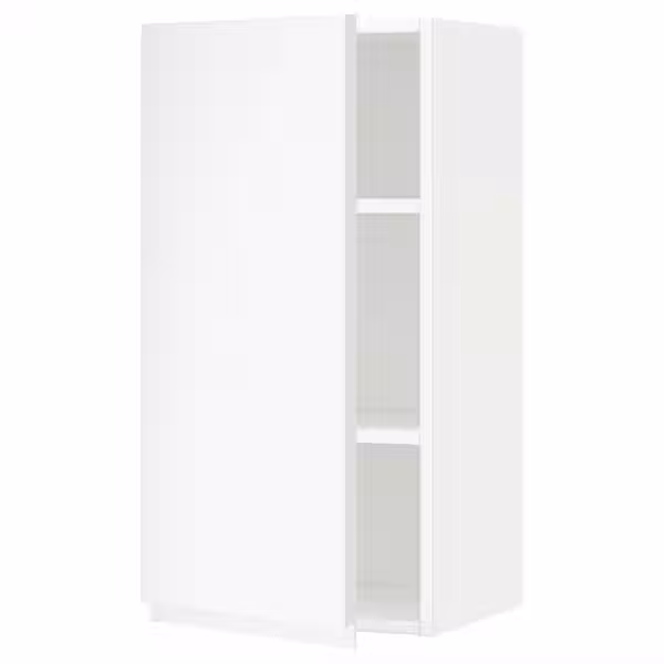METOD Навесной шкаф с полками - белый/Voxtorp матовый белый 40x80 см - фото 1