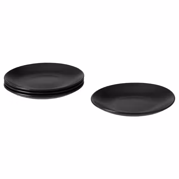 FÄRGKLAR Тарелка десертная - матовая поверхность темно-серый 20 см - фото 1