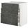 Напольный шкаф с 3 ящиками, белый/кальхюттан под темно-серый бетон 80x60 см IKEA METOD МЕТОД 494.414.36