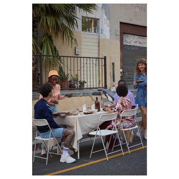 Стол + 4 складных стула, для сада, белый, белый, серый, 130 см IKEA TORPARÖ ТОРПАРЁ 894.948.66 - фото 6