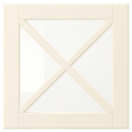 BODBYN Стеклянная дверца с переплетом - белый с оттенком 40x40 см