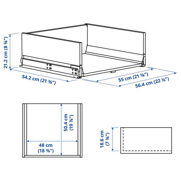 IKEA, дополнительный ракурс - схема-чертеж с размерами
