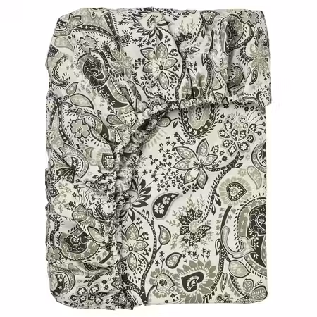 RODGERSIA РОДГЕРСИЯ Простыня натяжная - зеленый/белый 140x200 см