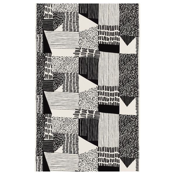 Ткань ИНГВИЛ, белый, черный (150 см) - схема-чертеж с размерами