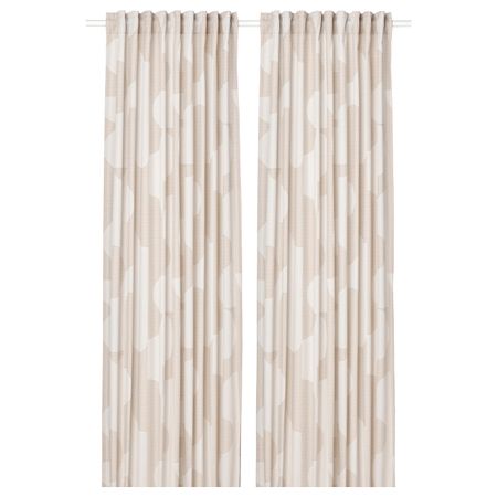 Затемняющие гардины, 2 шт., бежевый 145x300 см IKEA RÖDASK РЁДАСК 004.880.86