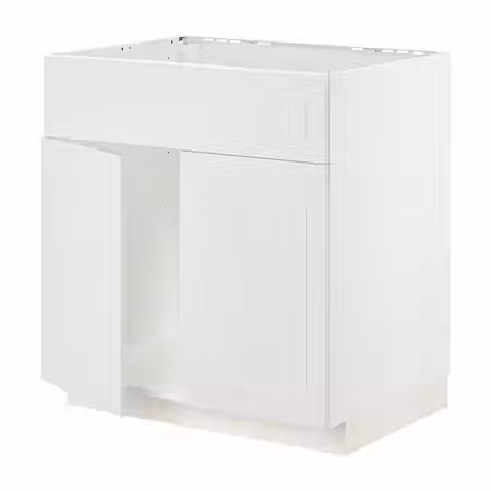 METOD Шкаф под мойку/2 двери/фасад - белый/Stensund белый 80x60 см