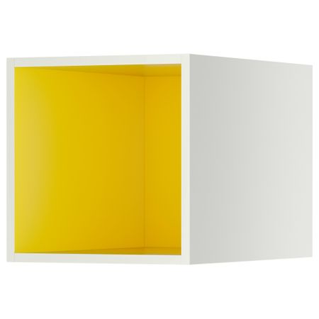 Открытый шкаф ТУТЕМО, белый, желтый