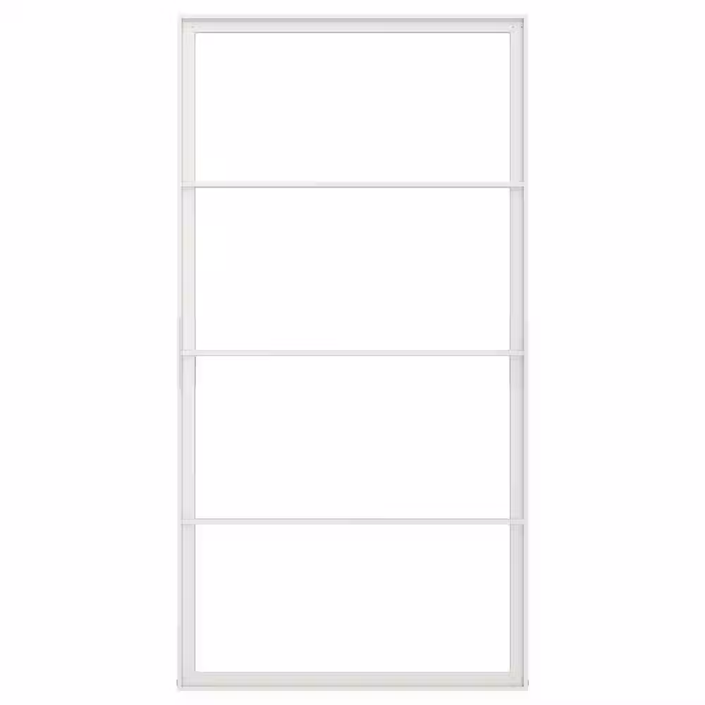 SKYTTA Рама раздвижной двери - белый 102x196 см - схема-чертеж с размерами