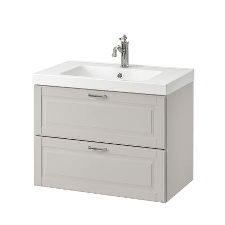 Шкаф для раковины с 2 ящиками, 83x49x64 cm IKEA ODENSVIK ОДЕНСВИК, GODMORGON ГОДМОРГОН 892.932.74