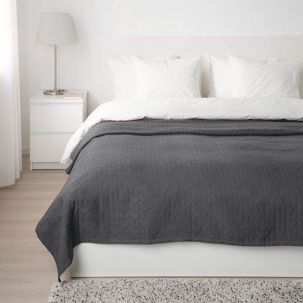 Покрывало, серый 230x250 см IKEA KÖLAX КЁЛАКС 404.549.61 - фото 2