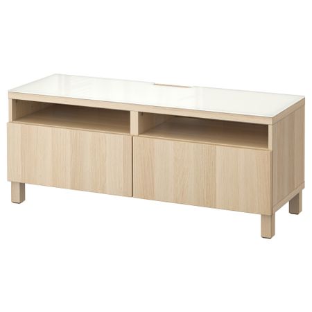 Тумба для ТВ с ящиками БЕСТО, Лаппвикен под беленый дуб (120x40x48 см)