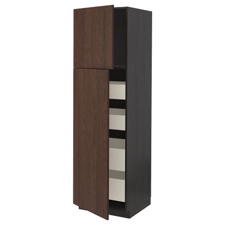 Высокий шкаф, 2 дверцы, 4 ящика, 60x60x200 cm IKEA METOD МЕТОД, MAXIMERA МАКСИМЕРА 694.690.33