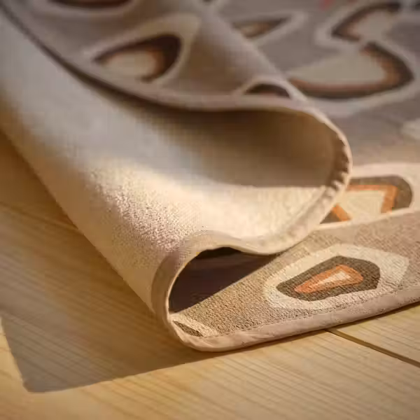 SANDLÖPARE Ковёр безворсовый - светло-коричневый/рисунок «змея» 100 см - схема-чертеж с размерами