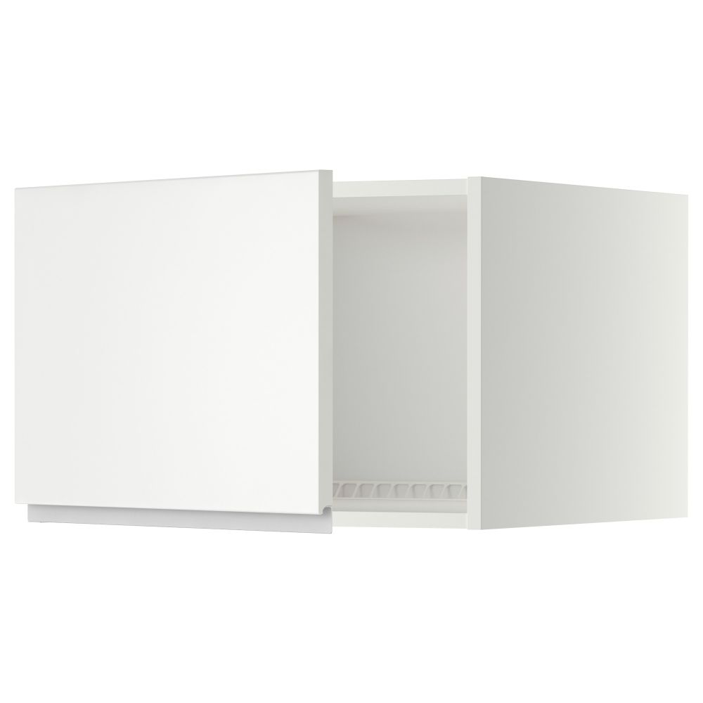 Верхний шкаф на холодильник, морозильник МЕТОД, белый, Нодста белый - схема-чертеж с размерами