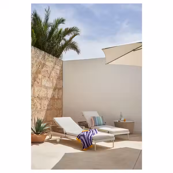 SEGERÖN Шезлонг - для сада белый/бежевый/Frösön/Duvholmen бежевый - фото 5