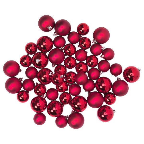 Украшение шар, 50 шт. ВИНТЕР 2015, красный - схема-чертеж с размерами