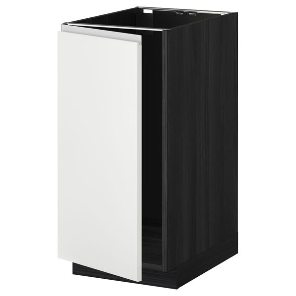 Напольный шкаф для мойки, мусорных контейнер МЕТОД, черный, Нодста белый (40x60 см) - схема-чертеж с размерами
