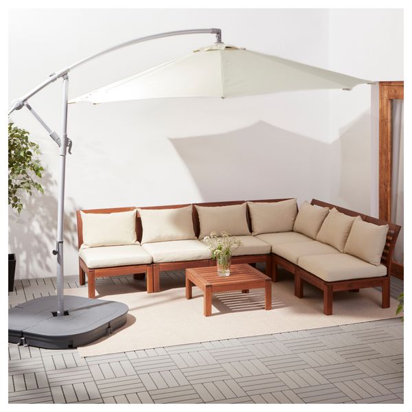 Зонт от солнца с опорой КАРЛСЭ / СВАРТО, бежевый, темно-серый - фото 2