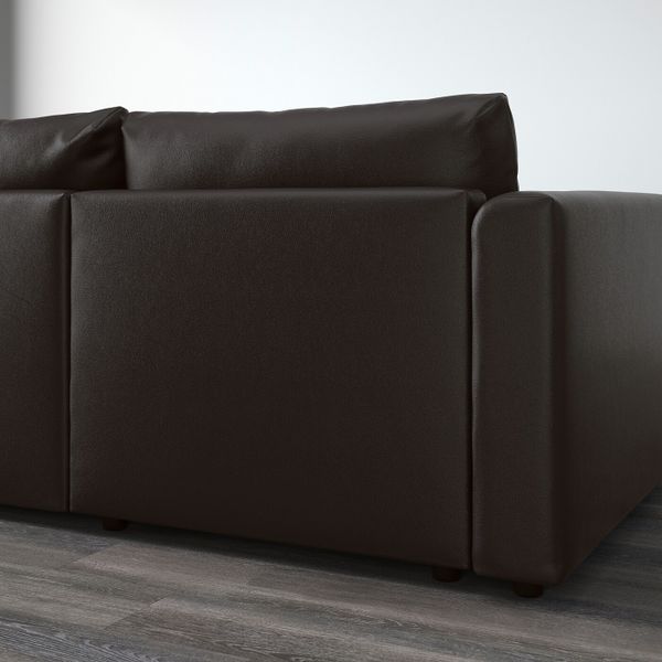 5-местный угловой диван, с козеткой, Фарста черный IKEA ВИМЛЕ 992.114.09 - фото 5