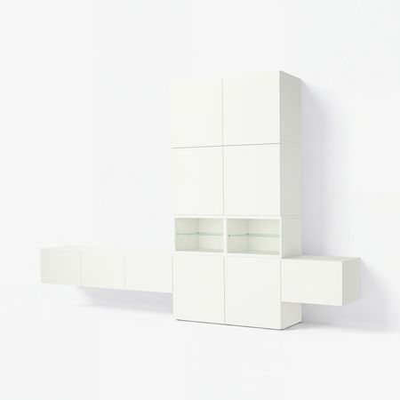 BESTÅ Комбинация для хранения - белый/Lappviken белый 360x42x231 см