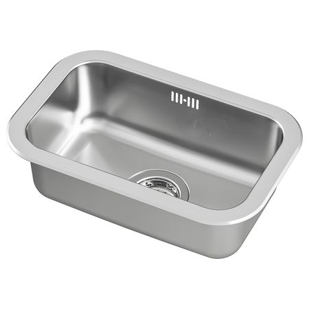 Одинарная врезная мойка, нержавеющая сталь 47x30 см IKEA BOHOLMEN БУХОЛЬМЕН 992.430.52