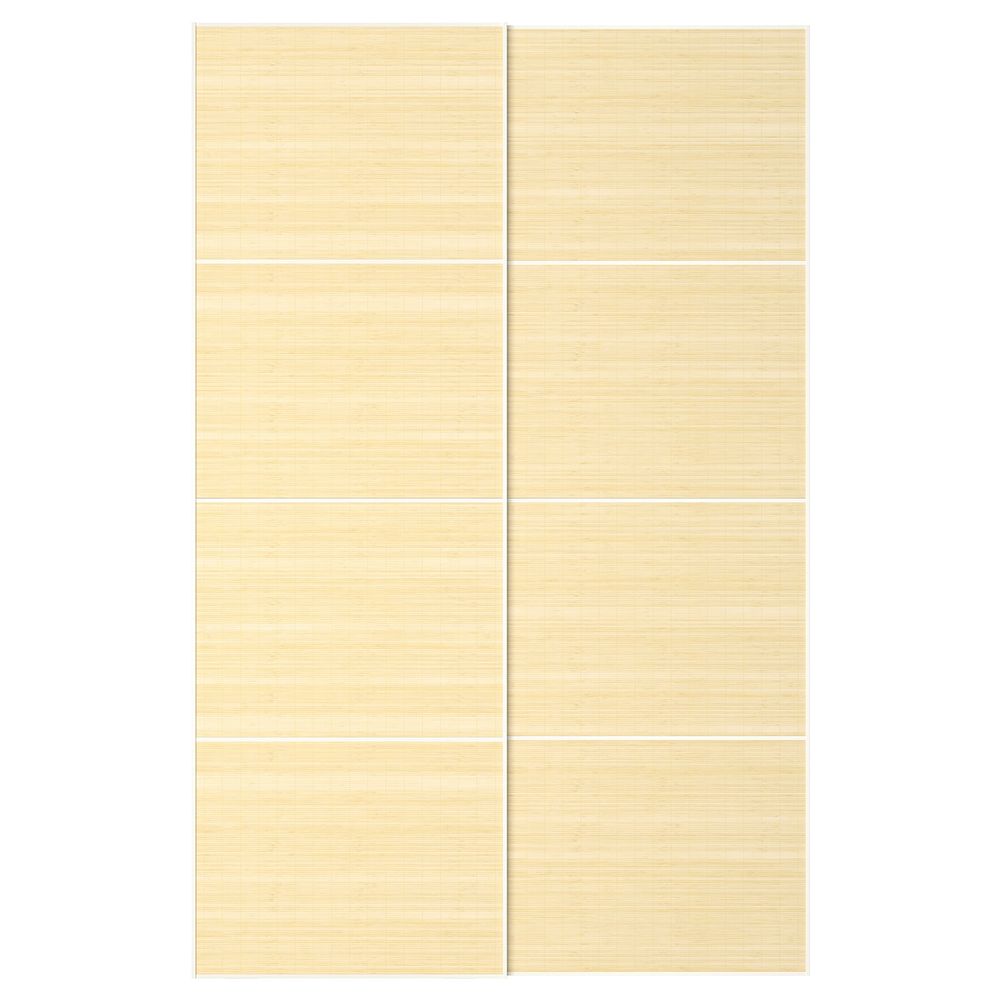 Пара раздвижных дверей, светлый бамбук 150x236 см IKEA FJELLHAMAR ФЬЕЛЬХАМАР 693.114.86 - фото 1