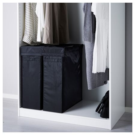 Мешок для белья на опоре СКУББ, черный (80 л)